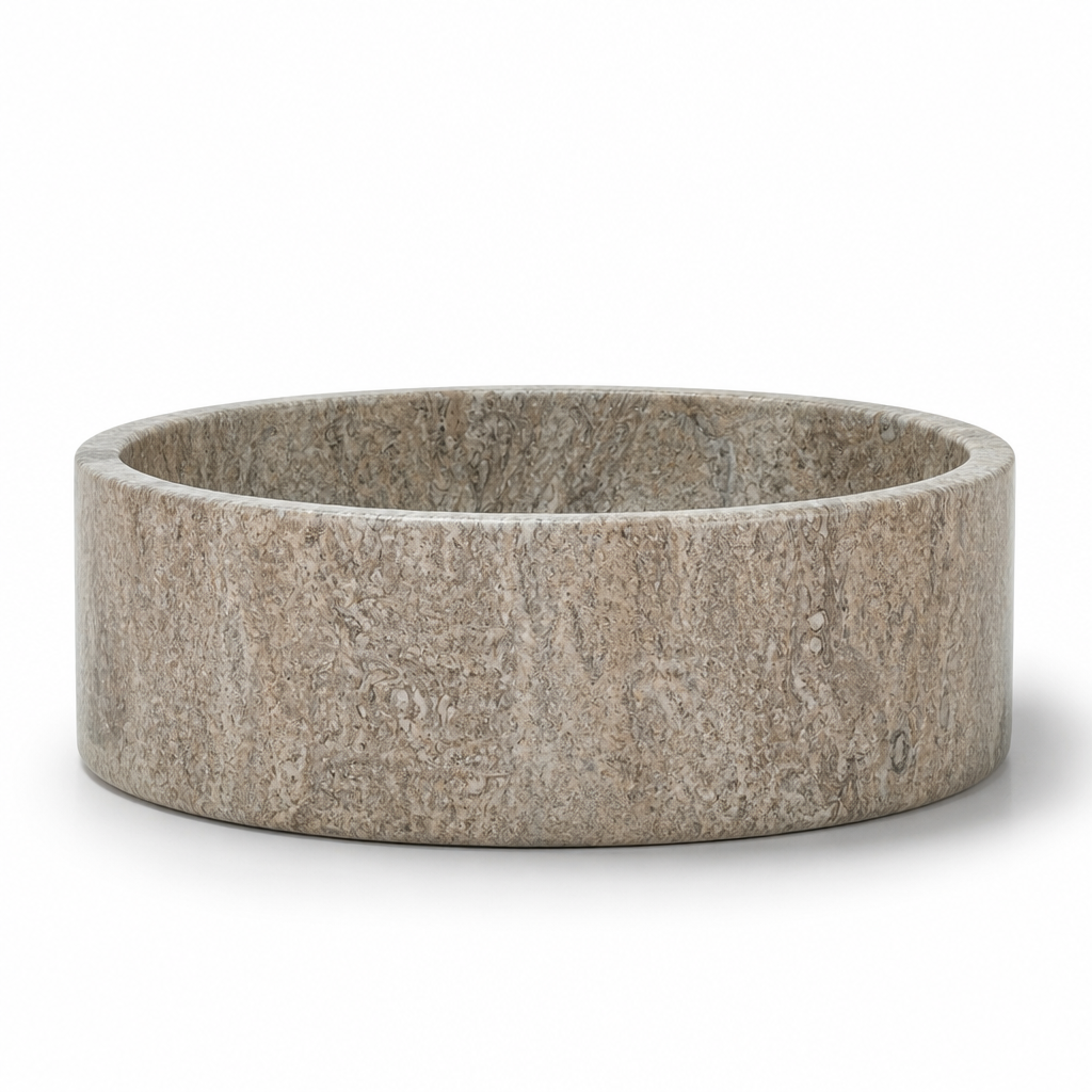 Dark Travertine Vessel Sink