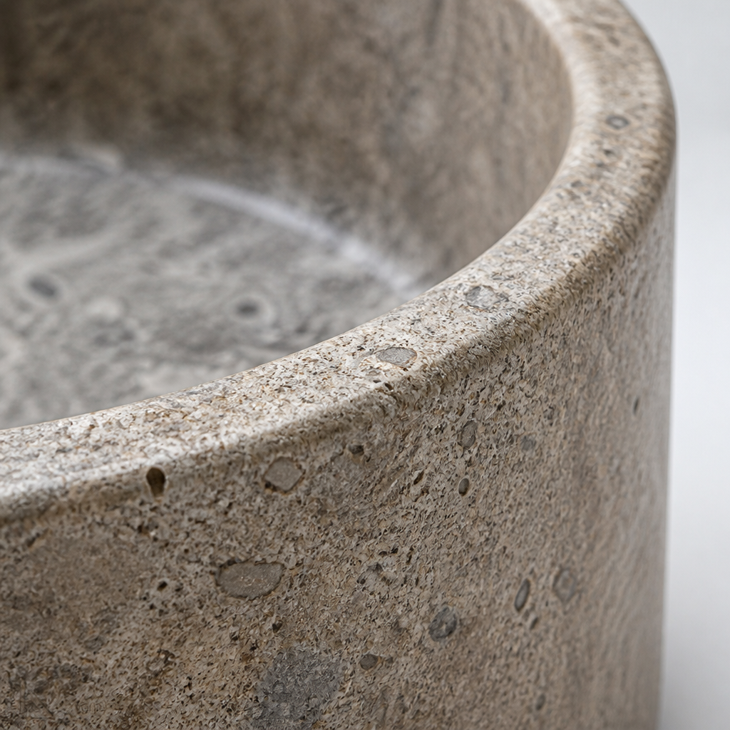 Dark Travertine Vessel Sink