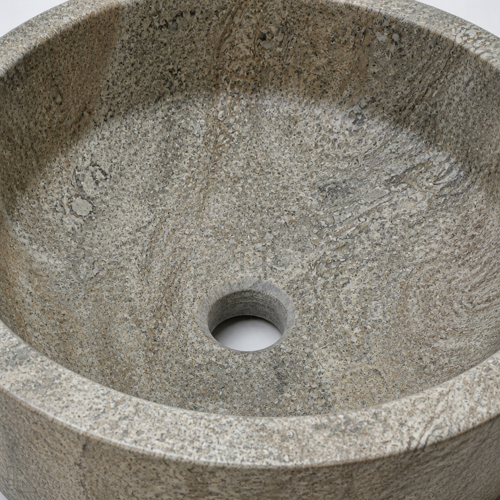 Dark Travertine Vessel Sink
