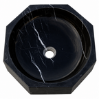 Geometric Black Marble Vessel Sink