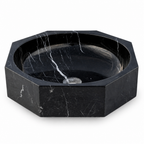 Geometric Black Marble Vessel Sink