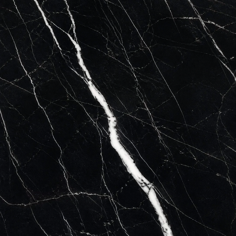 Geometric Black Marble Vessel Sink — detail 2