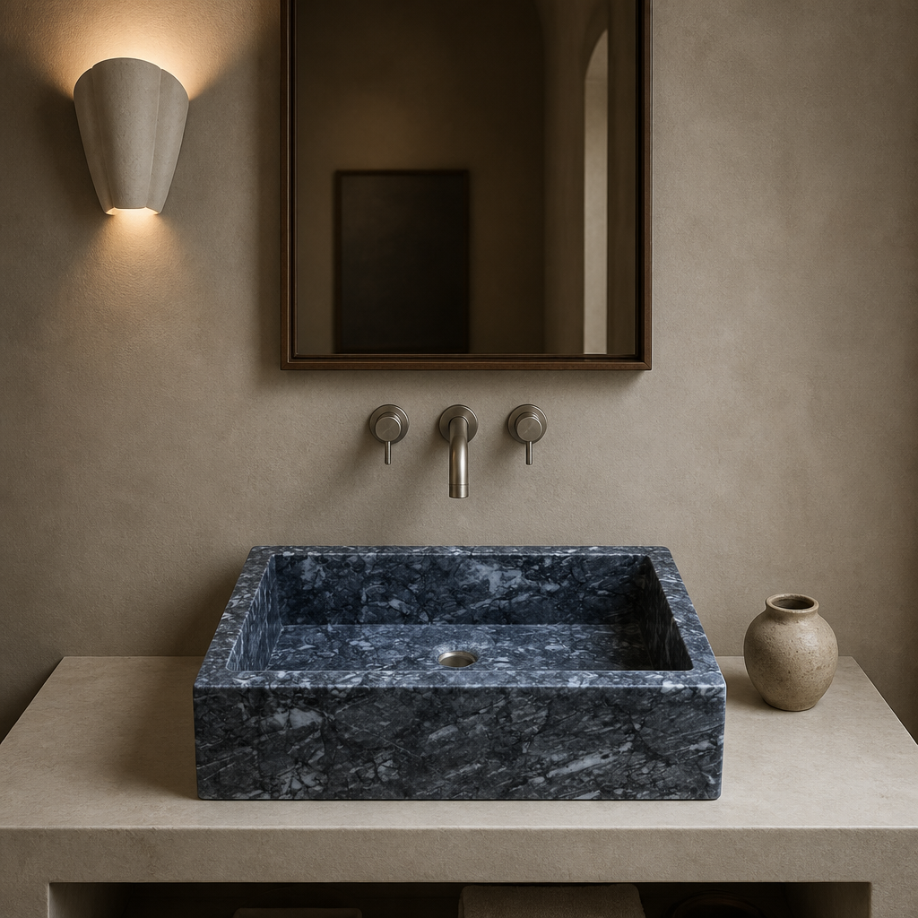 Gray Marble Classic Vessel Sink