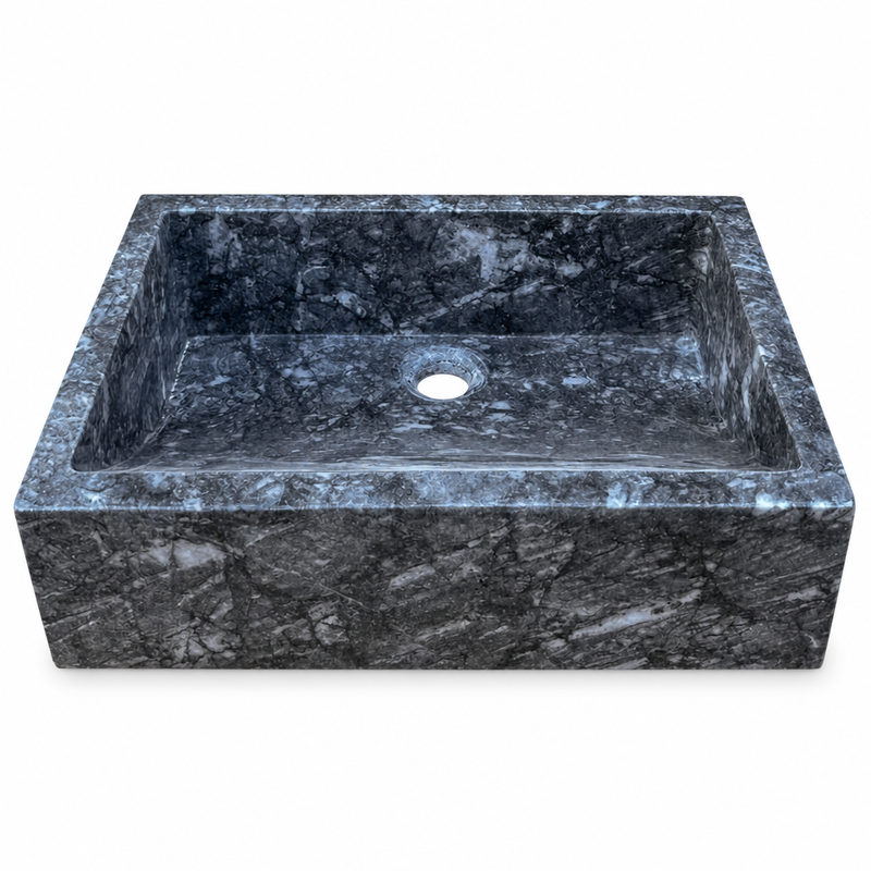Gray Marble Classic Vessel Sink — detail 4