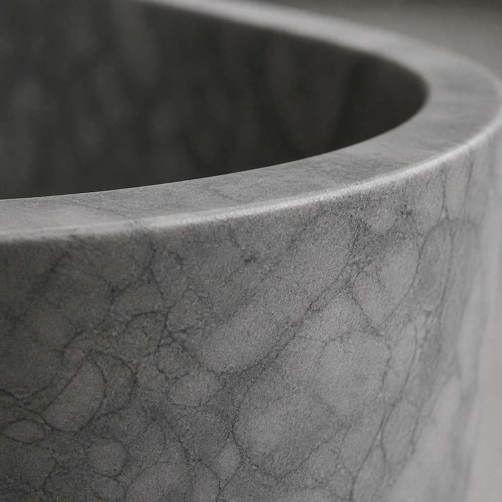 Gray Marble Freestanding Bathtub
