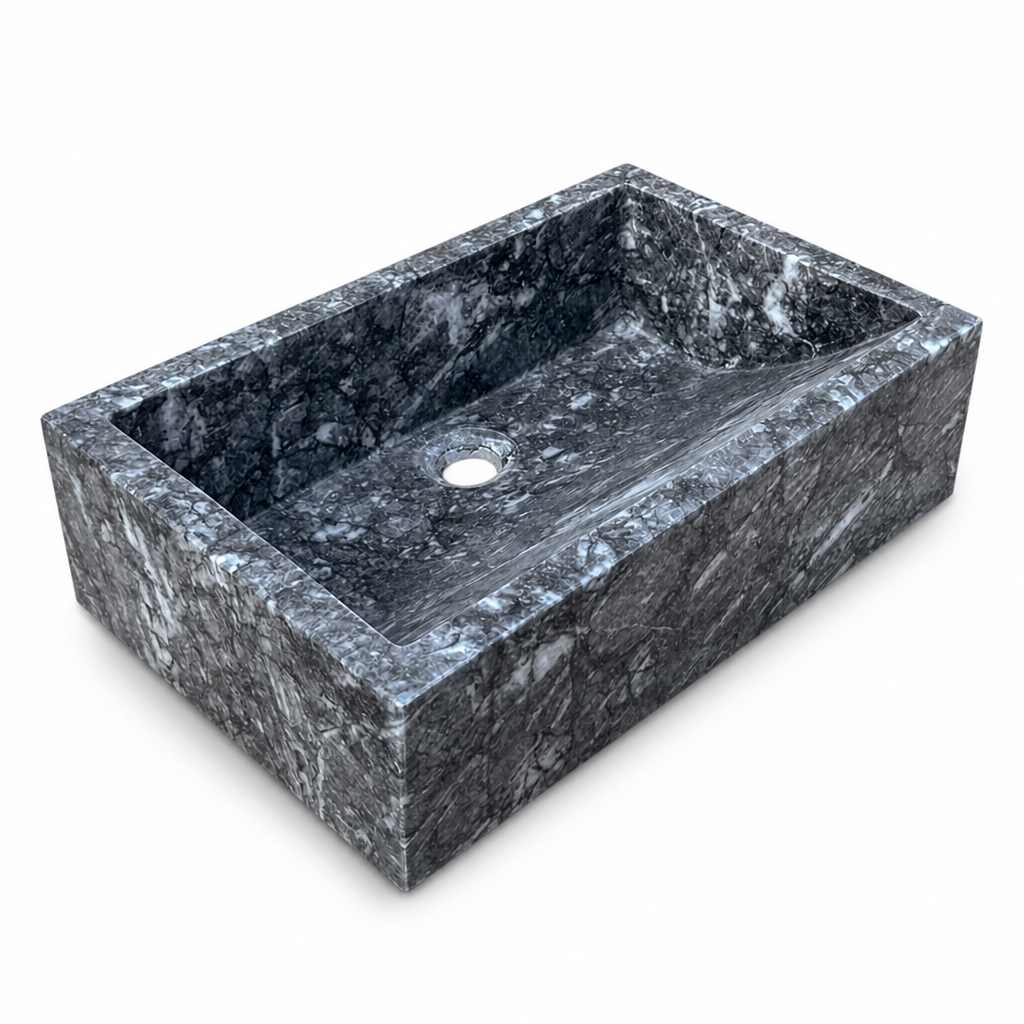 Gray Marble Generous Vessel Sink