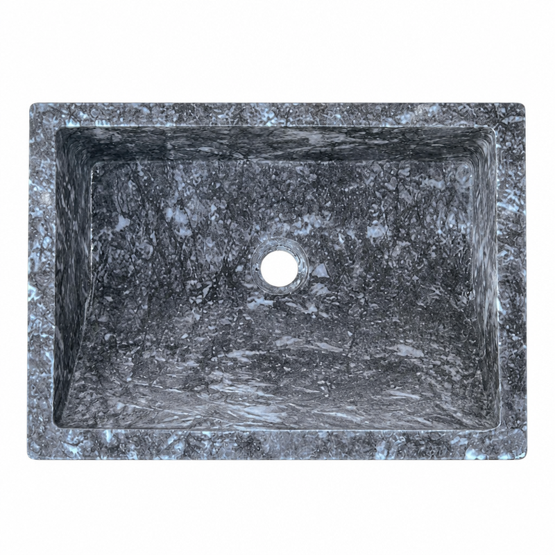 Gray Marble Generous Vessel Sink — detail 4