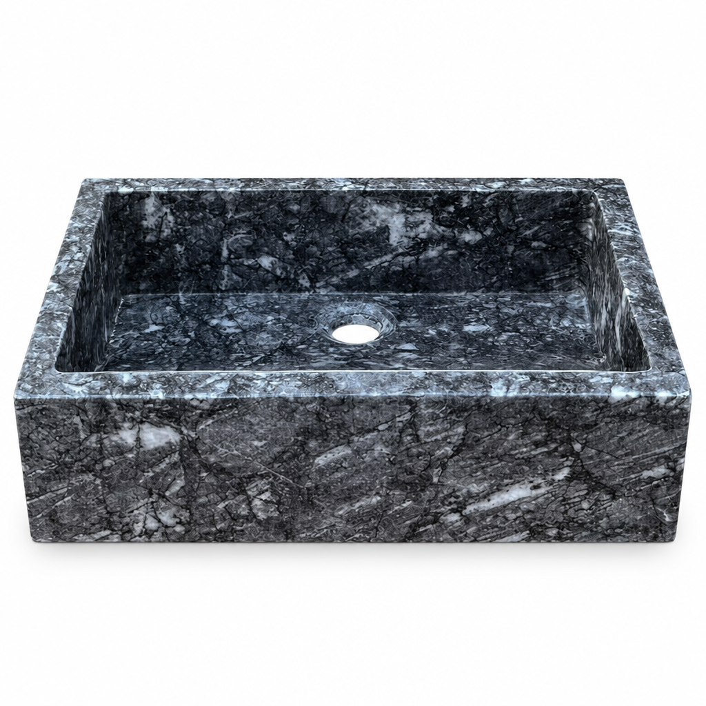 Gray Marble Generous Vessel Sink