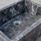 Gray Marble Generous Vessel Sink