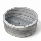 Gray Marble Compact Vessel Sink