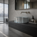 Gray Marble Refined Vessel Sink