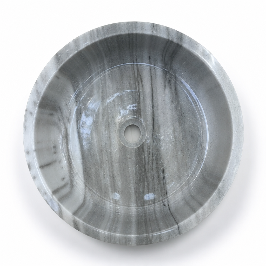 Gray Marble Refined Vessel Sink