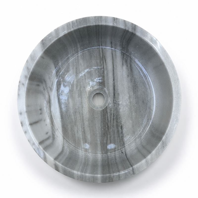 Gray Marble Refined Vessel Sink — detail 5