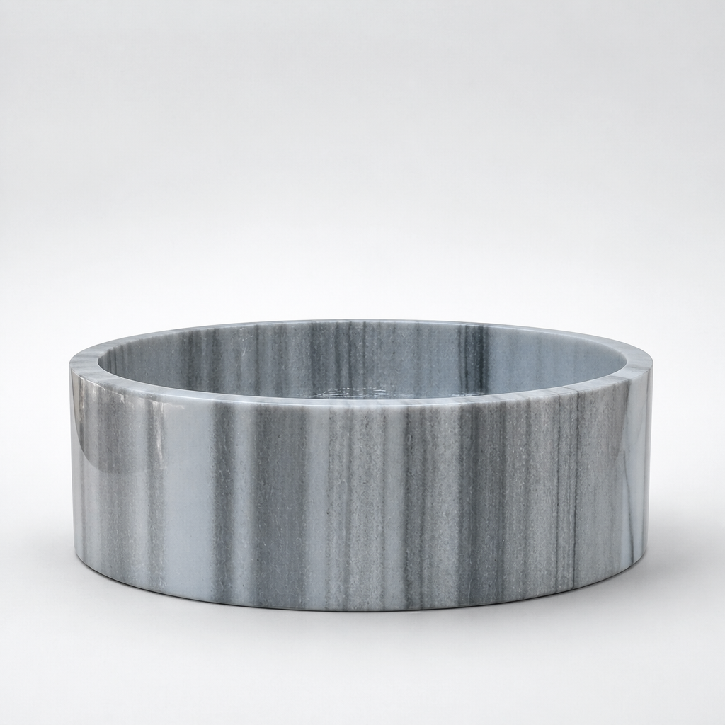 Gray Marble Refined Vessel Sink
