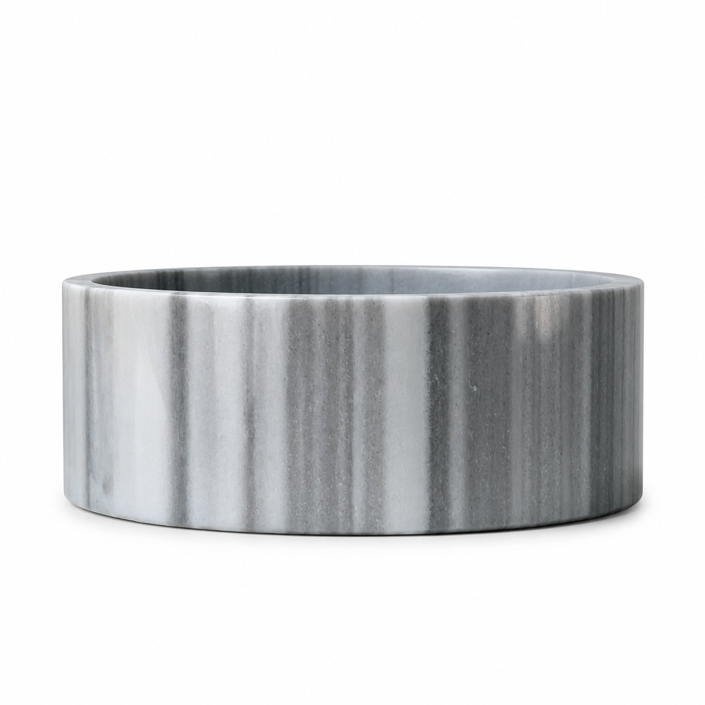 Gray Marble Refined Vessel Sink