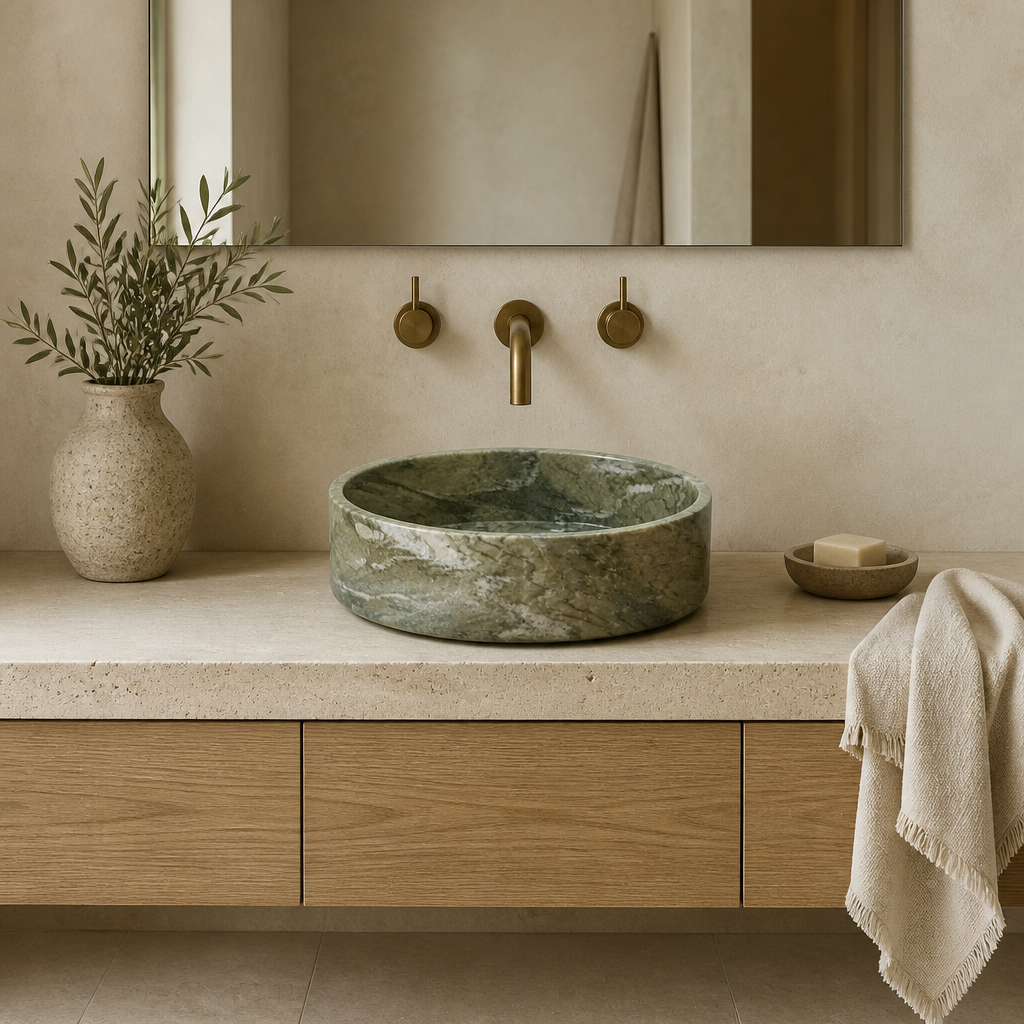 Green Marble Vessel Sink
