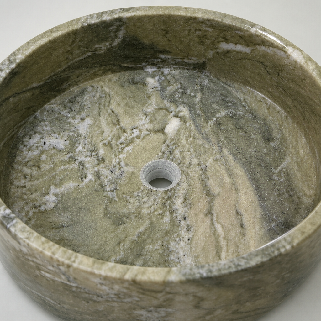 Green Marble Vessel Sink