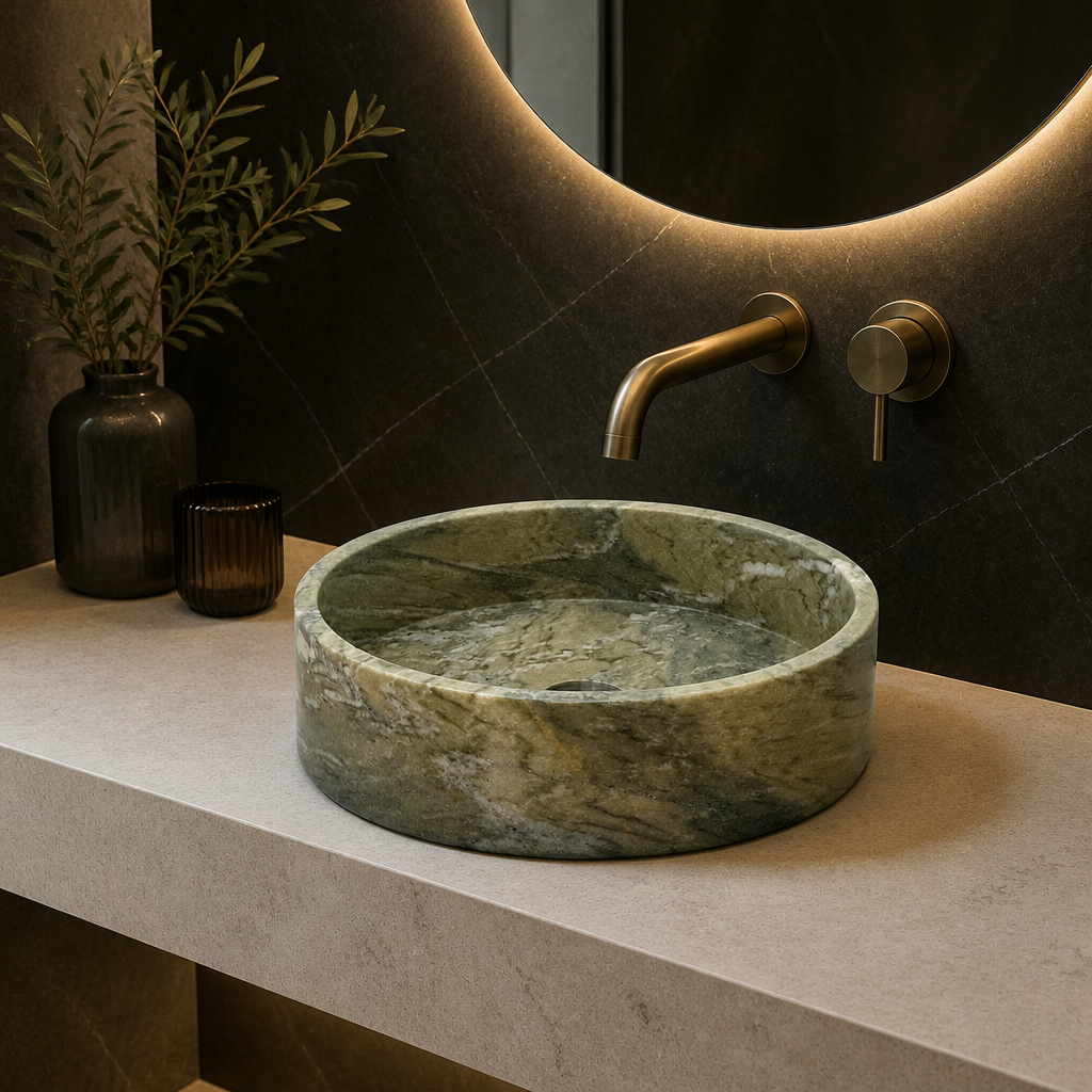 Green Marble Vessel Sink