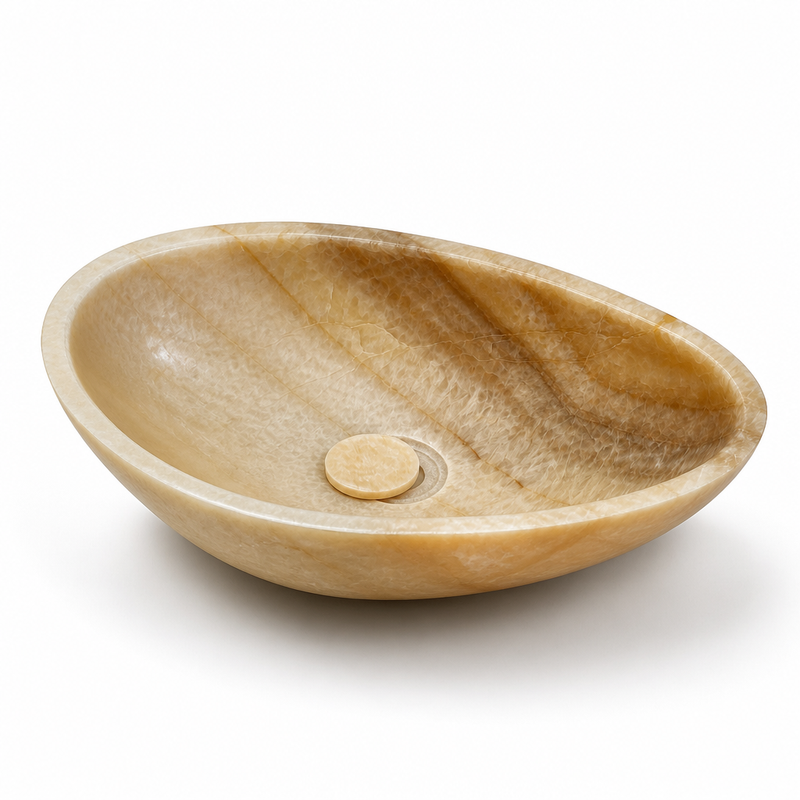 Honey Onyx Generous Vessel Sink — detail 6