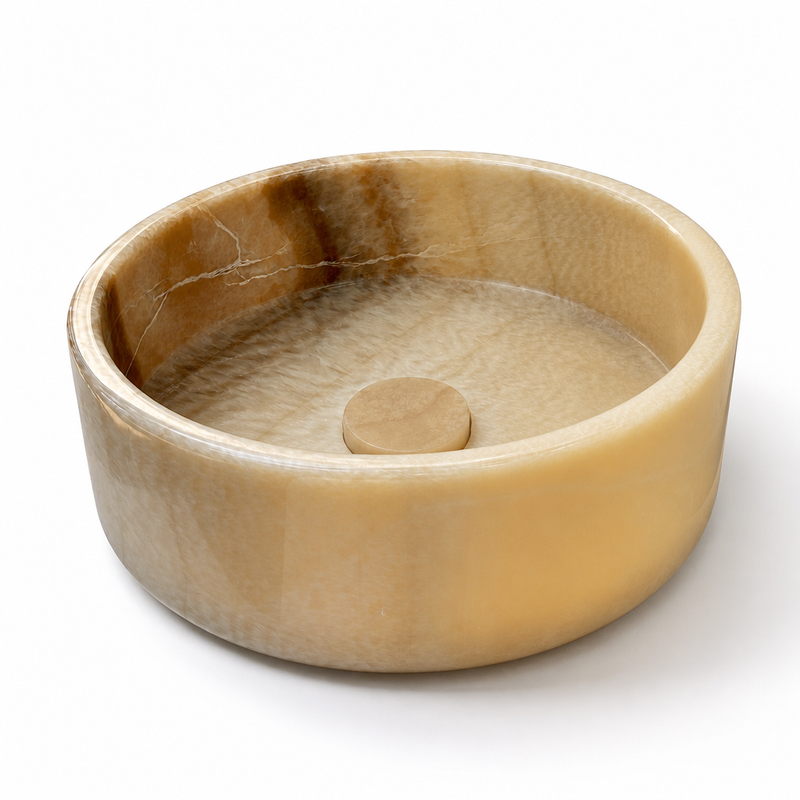 Onyx Marble Substantial Vessel Sink — detail 6