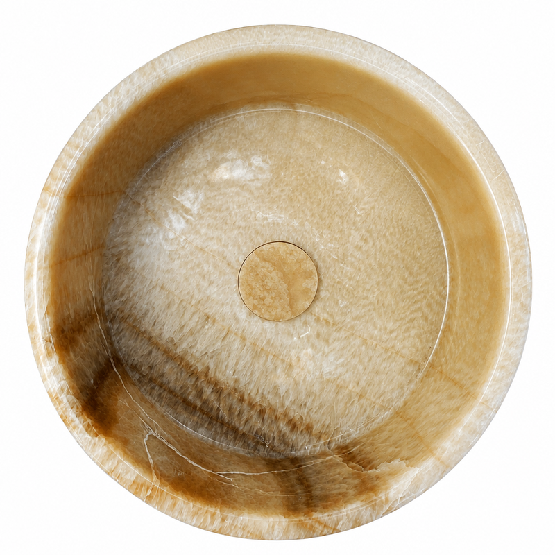 Onyx Marble Substantial Vessel Sink — detail 5