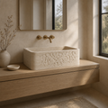 Ivory Marble Large Vessel Sink