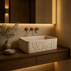 Ivory Marble Large Vessel Sink