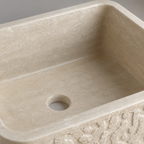Ivory Marble Large Vessel Sink