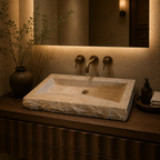 Ivory Travertine Vessel Sink — Troia Variety