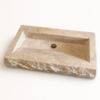 Ivory Travertine Vessel Sink — Troia Variety