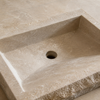 Ivory Travertine Vessel Sink — Troia Variety