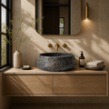 Blue Marble Vessel Sink