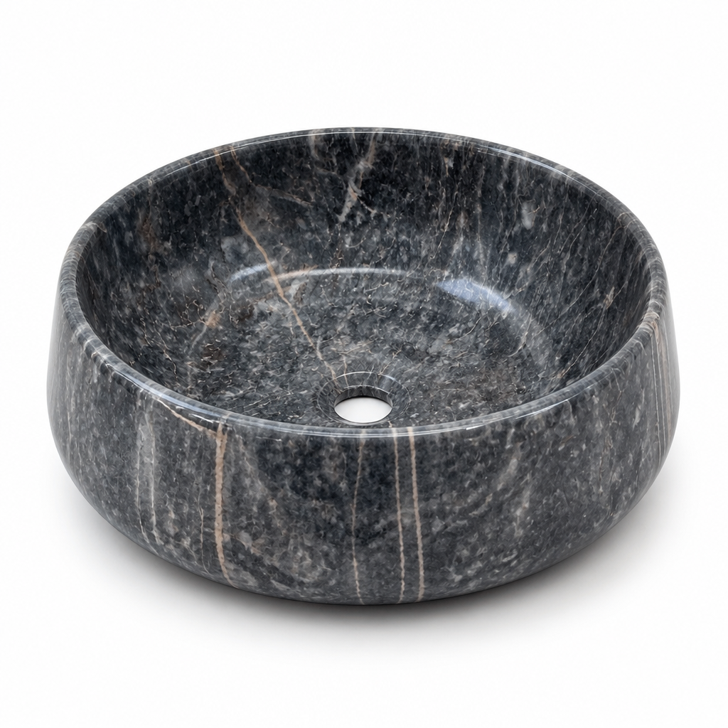 Blue Marble Vessel Sink