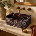 Lavante Rosso Red Marble Vessel Sink