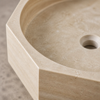 Light Beige Marble Vessel Sink