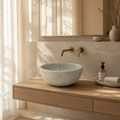 Beige Marble Mid-Size Vessel Sink