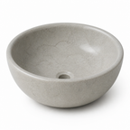 Beige Marble Mid-Size Vessel Sink