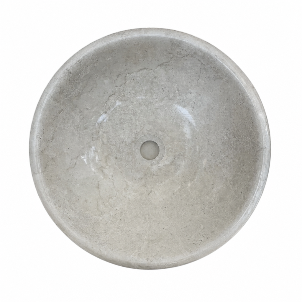 Beige Marble Mid-Size Vessel Sink