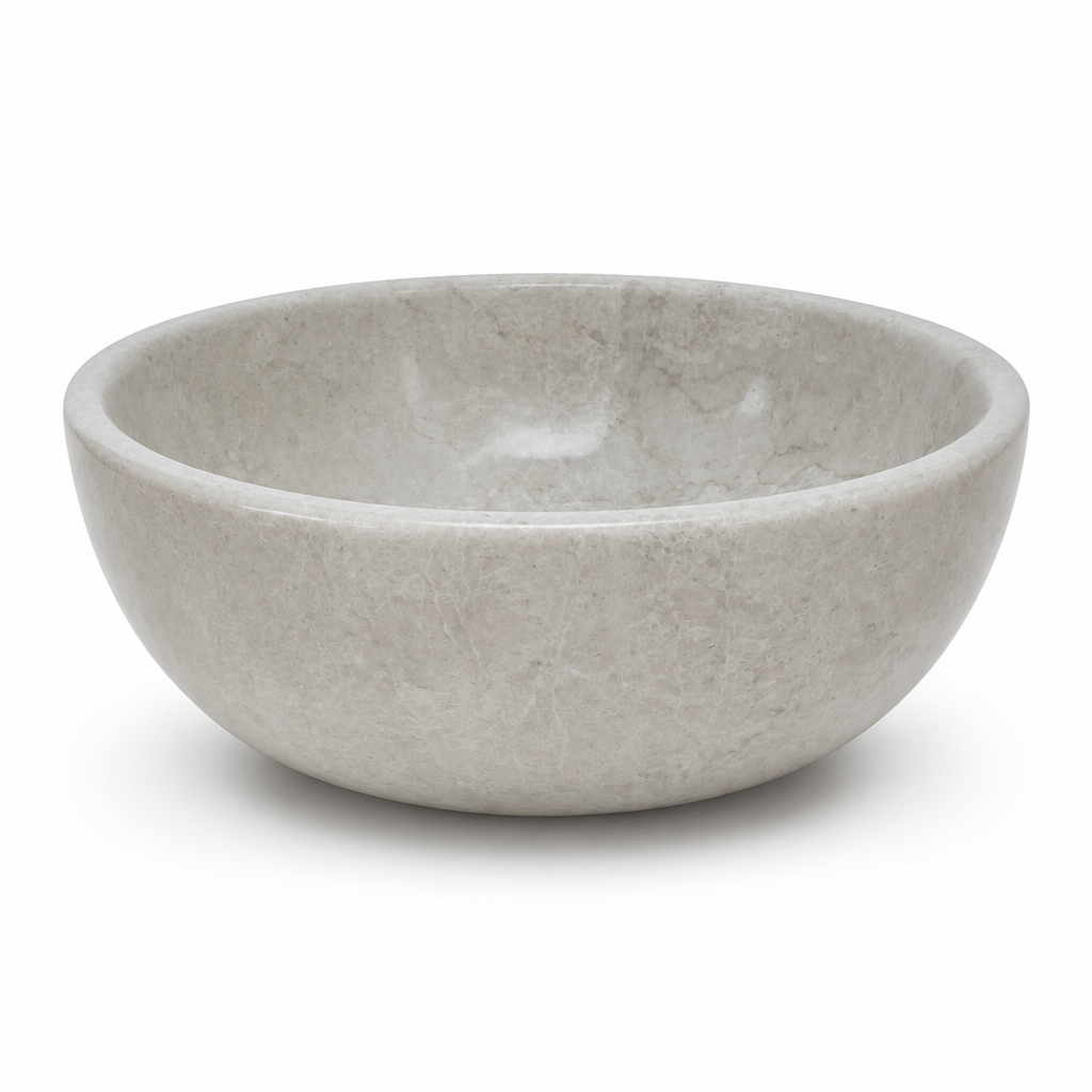Beige Marble Mid-Size Vessel Sink