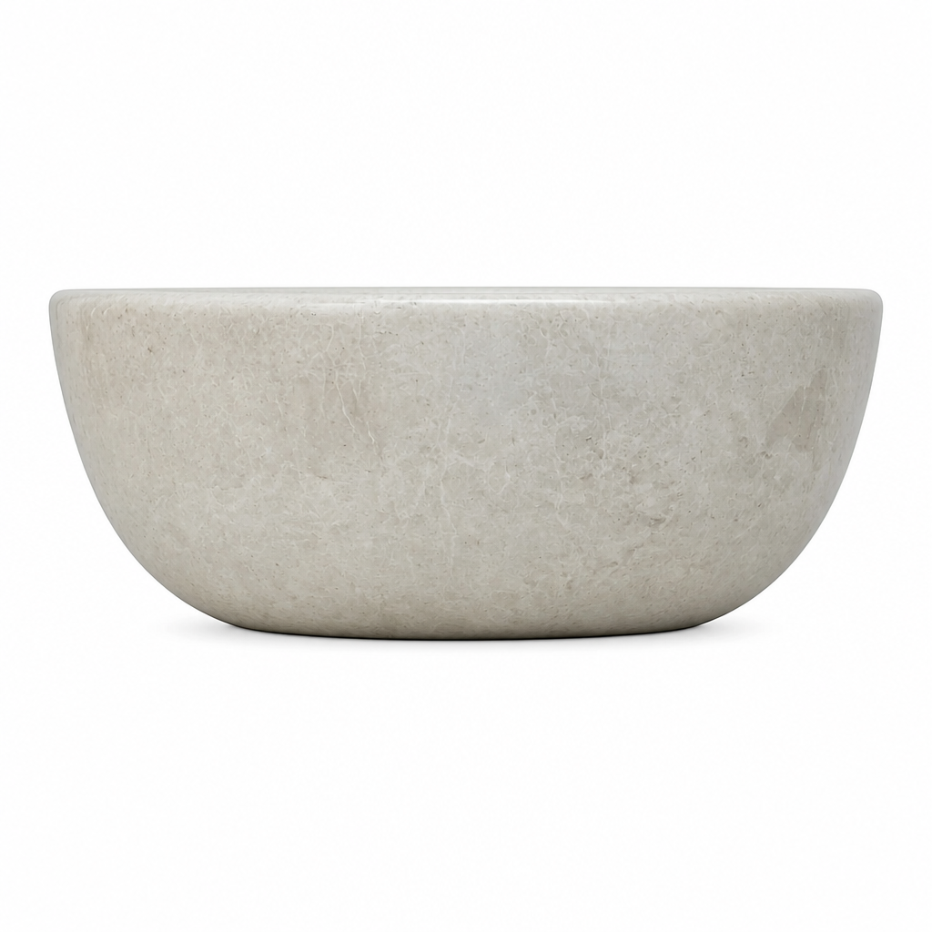 Beige Marble Mid-Size Vessel Sink