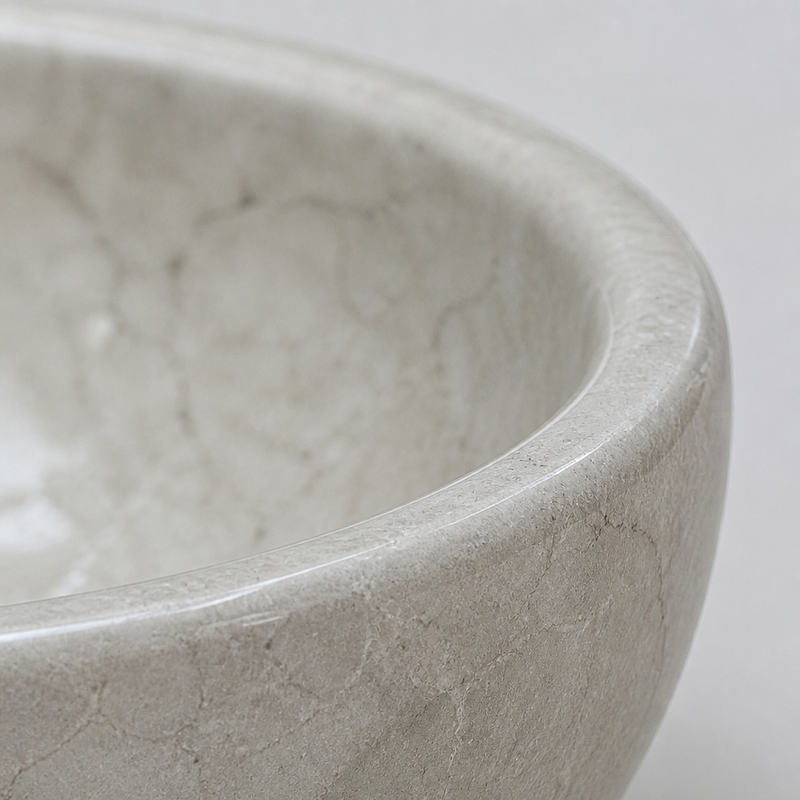 Beige Marble Mid-Size Vessel Sink — detail 2
