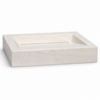 Light Travertine Generous Vessel Sink