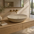 Mocha Travertine Vessel Sink