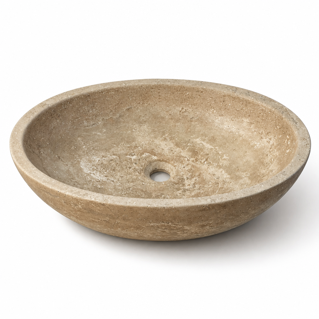 Mocha Travertine Vessel Sink