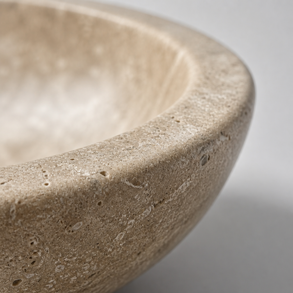 Mocha Travertine Vessel Sink