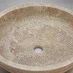 Light Travertine Slim Vessel Sink