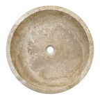 Light Travertine Slim Vessel Sink
