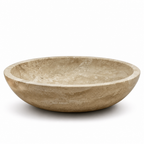 Light Travertine Slim Vessel Sink