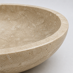 Light Travertine Slim Vessel Sink