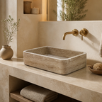 Light Travertine Vessel Sink
